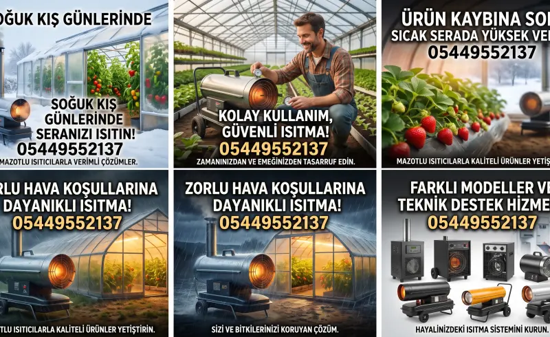 Antalya Kaş Sera İçin Mazotlu Isıtma Makinesi